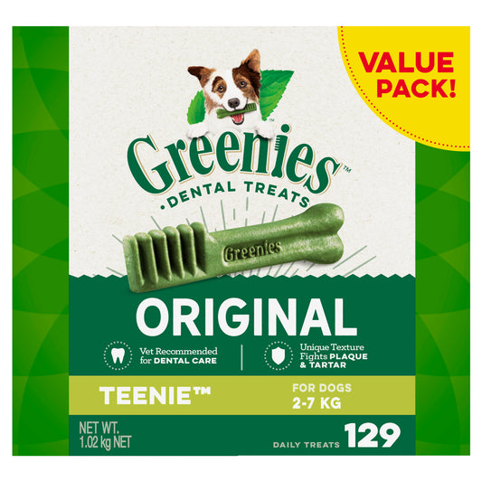 GREENIES Original Dental Teenie Dental Dog Treats 129 pack