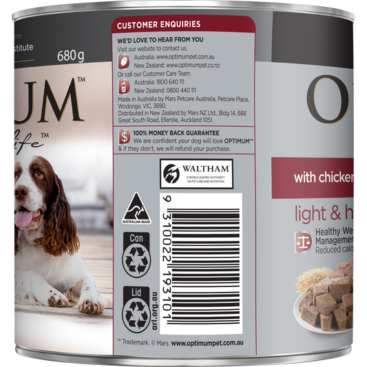 OPTIMUM™ Weight Management Adult Chicken & Rice Cans