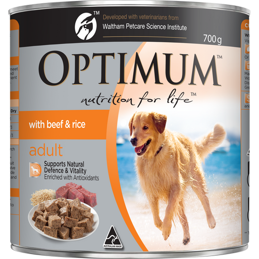 OPTIMUM™ Adult Beef & Rice Cans